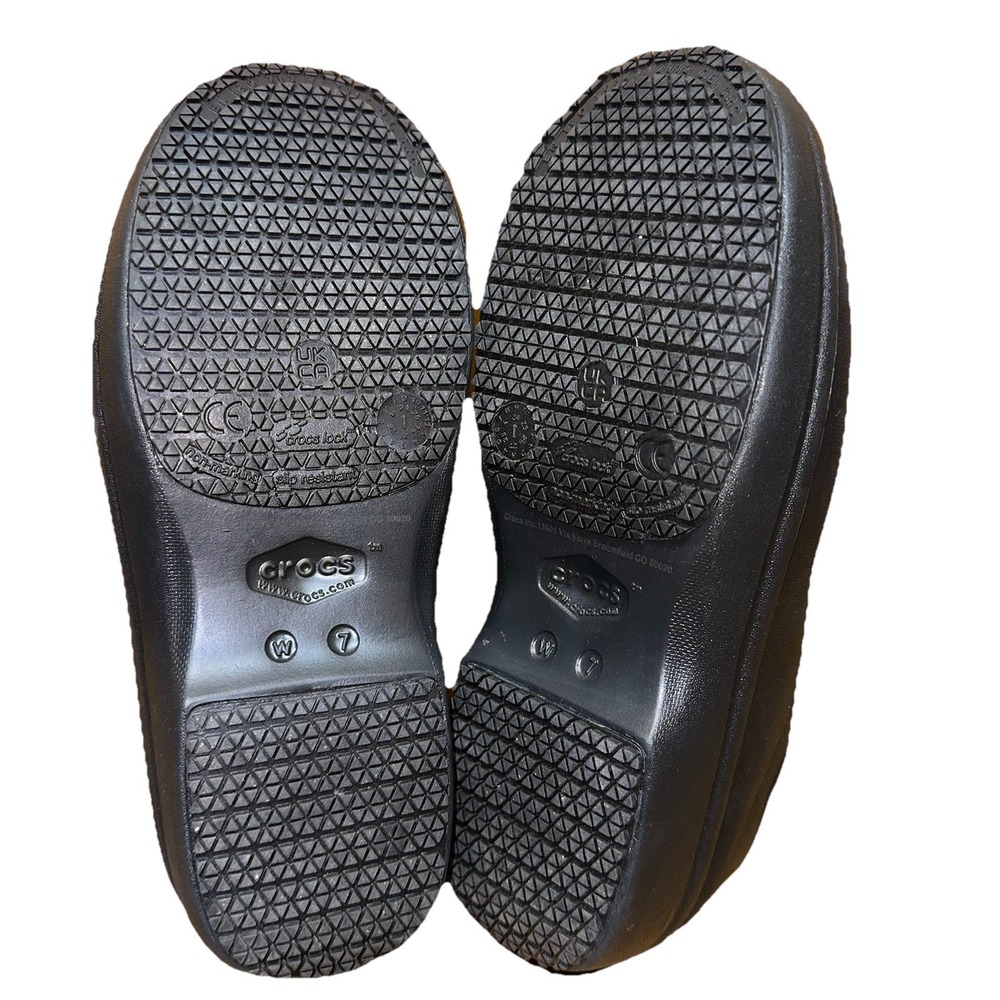 NWOT Crocs Neria Pro II Dual Comfort Black Work Clogs Slip Resistant Women 7 $50 - Picture 11 of 12